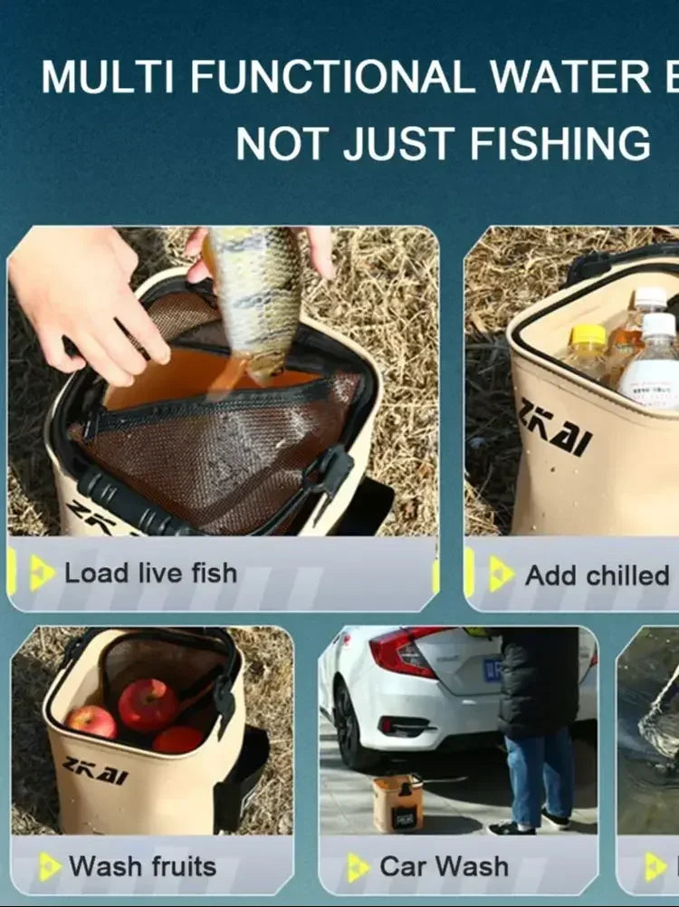 Oneside 8L/13L Foldable Fishing Bucket — Camping & Fishing
